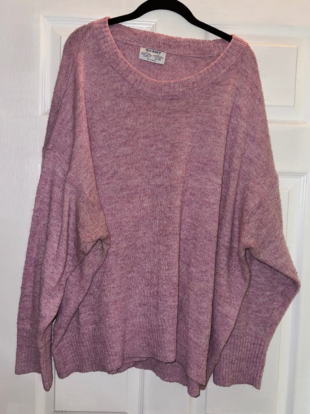 Old Navy Cozy Knit Pullover Sweater Pink Mauve Plus Size 3X